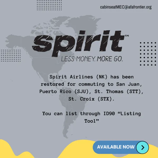 Spirit Commuting Update